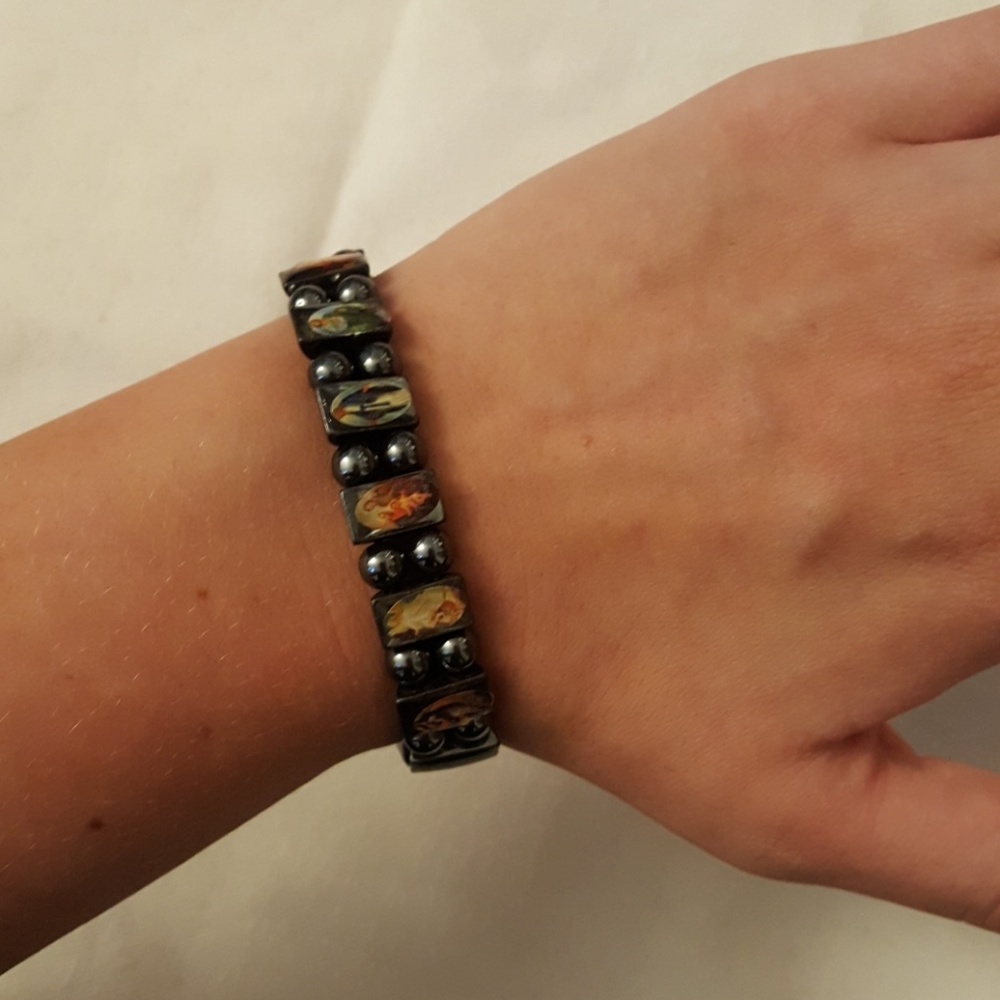 Hematite Holy Figures bracelet